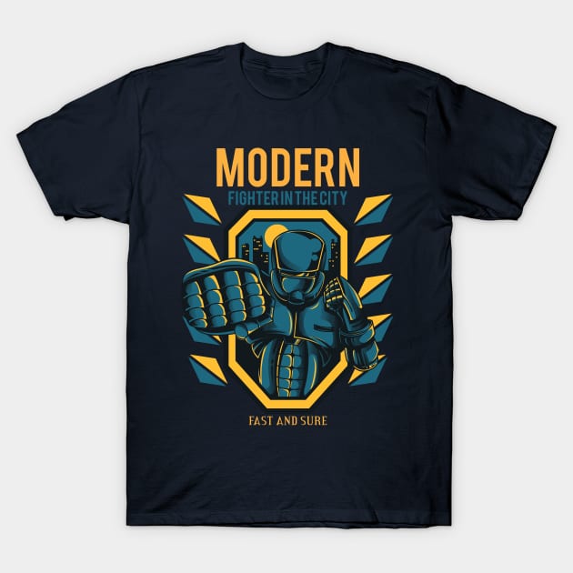 Modern Fighter in the city T-Shirt by Stellart